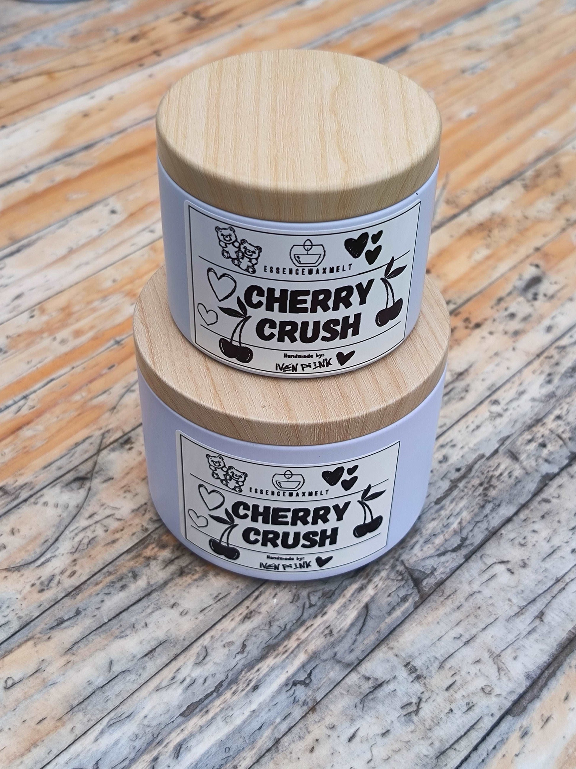 Vela Aromática Enlatada 🍒 Cherry Crush 100g | Cera Ecológica Hecha a Mano