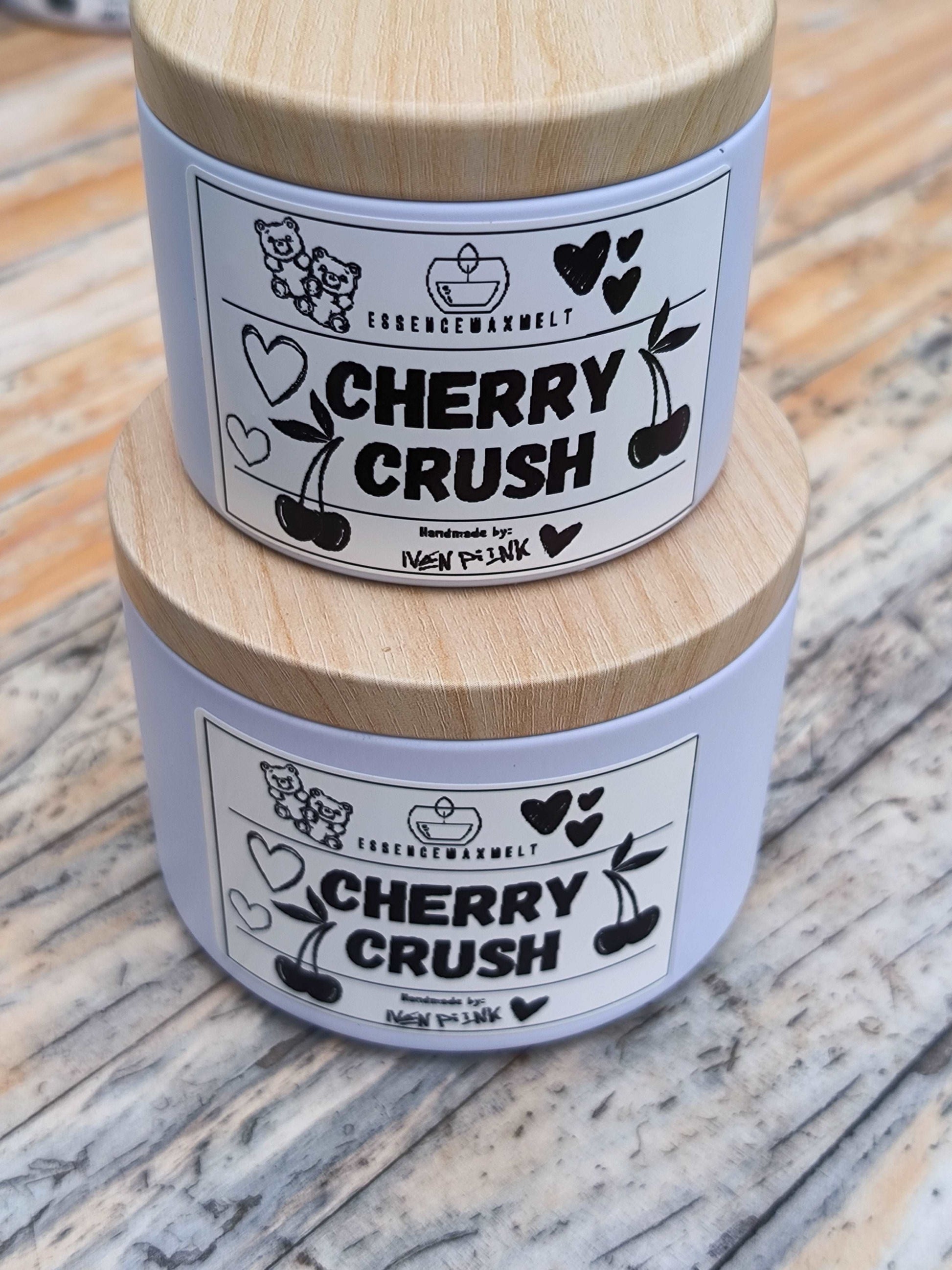 Vela Aromática Enlatada 🍒 Cherry Crush 100g | Cera Ecológica Hecha a Mano