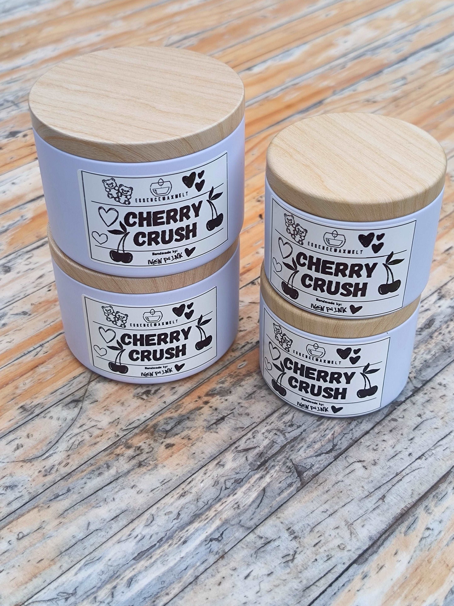 Vela Aromática Enlatada 🍒 Cherry Crush 100g | Cera Ecológica Hecha a Mano