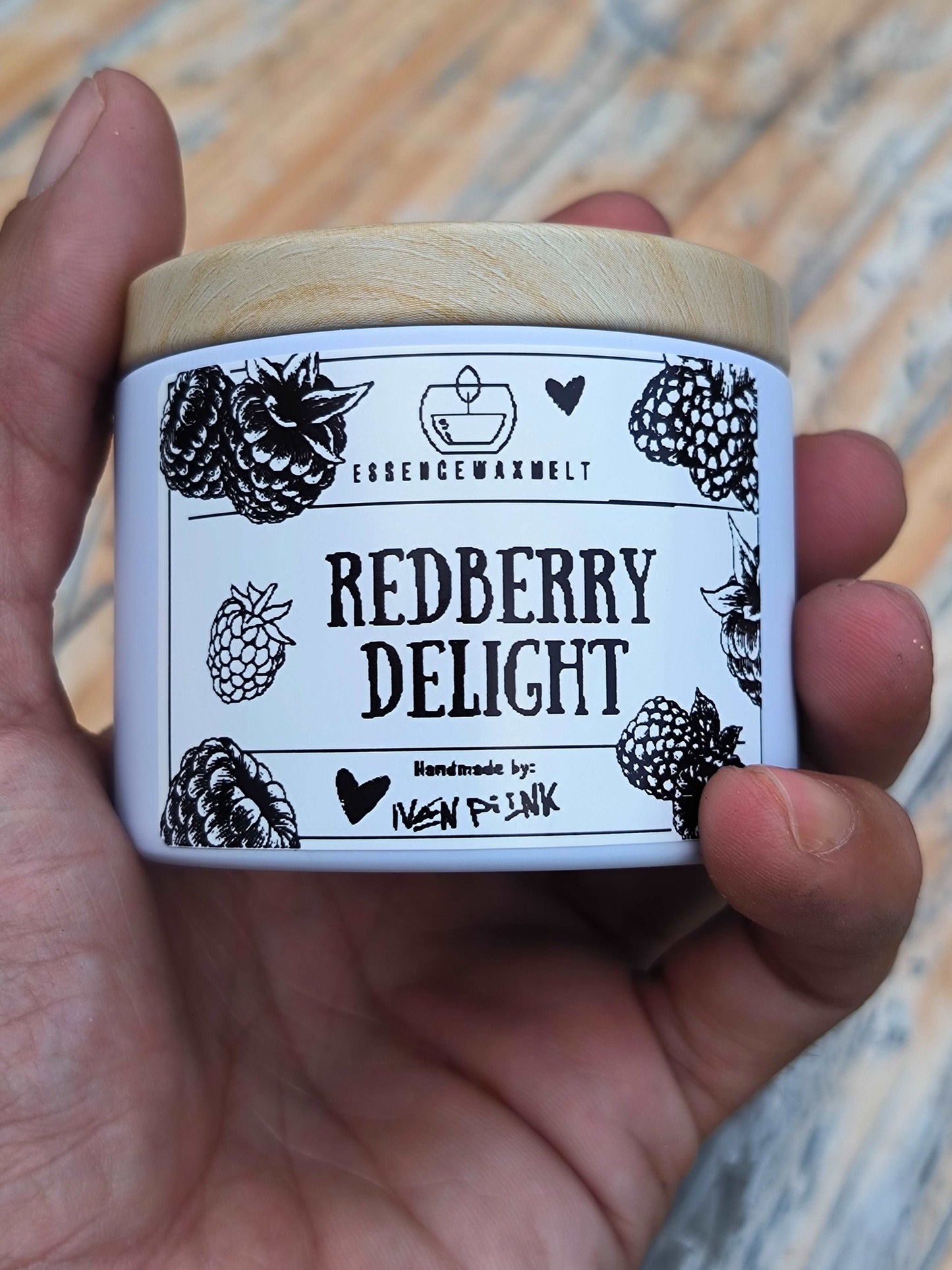 Vela Aromática Enlatada 🍓 RedBerry Delight 100g | Cera Ecológica Hecha a Mano