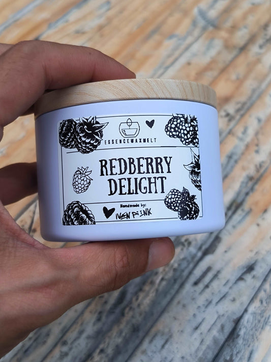 Vela Aromática Enlatada 🍓 RedBerry Delight 100g | Cera Ecológica Hecha a Mano