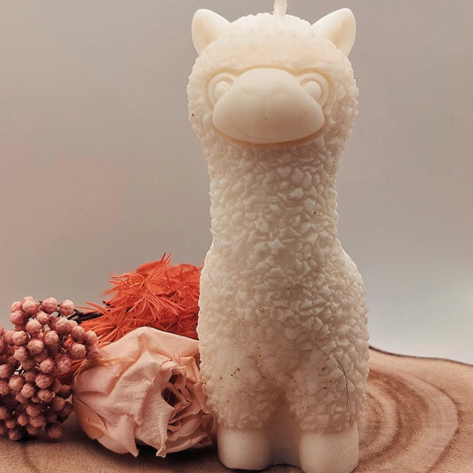 Vela Decorativa Alpaca - Color Blanco - Fragancia Elegant Essence